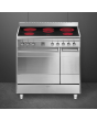 Smeg SUK92CMX9 90cm Electric Rangecooker with Double Oven and Ceramic Hob - Stainless Steel