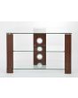 Ttap L630-1200-2W 2 Shelf TV Stand, Glass And Walnut