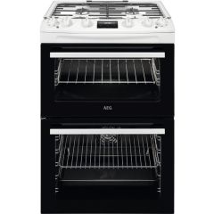Aeg CKX6540ACW 60cm Dual Fuel Freestanding Cooker - White