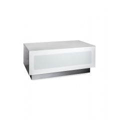 Alphason EMT0D850 TV Stand, White and Glass