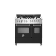 Bertazzoni UK Ltd MAS95C2EXC Master 90cm Range Cooker Twin Oven Dual Fuel Stainless Steel