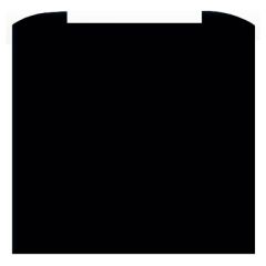 Cda CSB62CBL Curved metal splashback