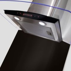 Cda CSB72CBL Curved metal splashback