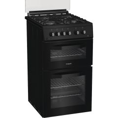 Hotpoint HDG5GCB gas freestanding double cooker: 50cm