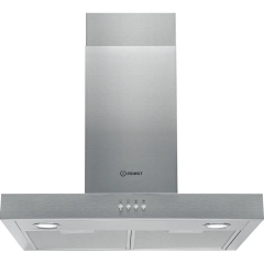 Indesit IHBS 6.5 LM X 60Cm Chimney T Box 432 M3/H , Halogen, Aluminium Grease Filter