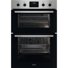Zanussi ZKCXL3X1 56cm Built In Electric Double Oven - Stainless Steel