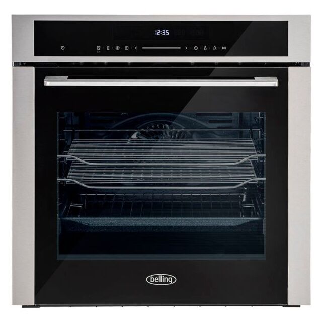 Belling 444411401 BI603MFPY 59.5cm Built In Electric Single Oven - Stainless Steel