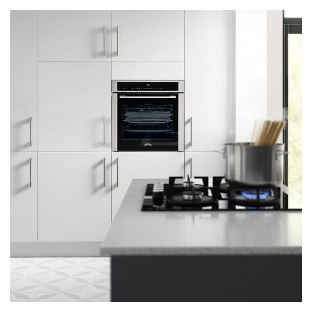 Belling 444411401 BI603MFPY 59.5cm Built In Electric Single Oven - Stainless Steel