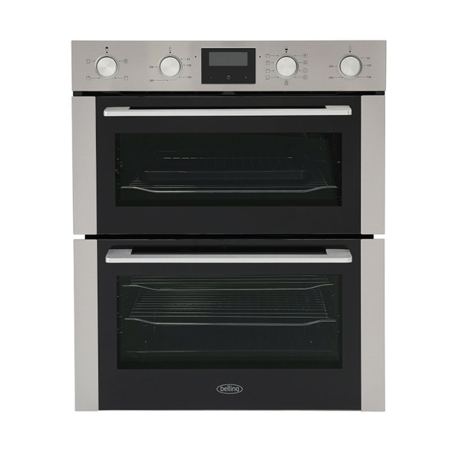 Belling 444411631 BI703MFC 59.5cm Built In Electric Double Oven - Stainless Steel