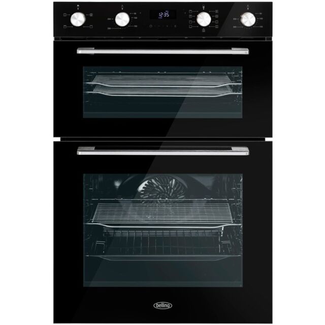 Belling 444411403 BI903MFC 59.4cm Built In Electric Double Oven - Black