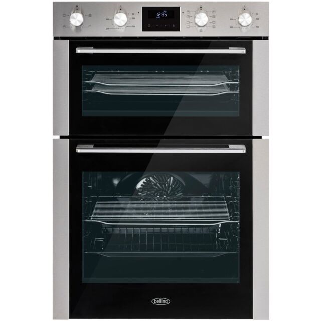 Belling 444411402 BI903MFC 59.4cm Built In Electric Double Oven - Stainless Steel