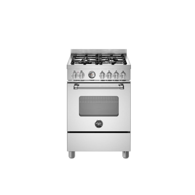 Bertazzoni UK Ltd MAS64L1EXC Master 60cm Range Cooker Single Oven Dual Fuel Stainless Steel
