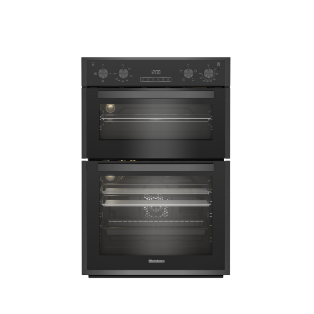 Blomberg RODN9202DX 59.4cm Built In Electric Double Oven - Dark Steel