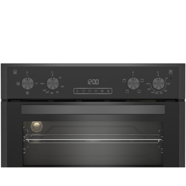 Blomberg RODN9202DX 59.4cm Built In Electric Double Oven - Dark Steel