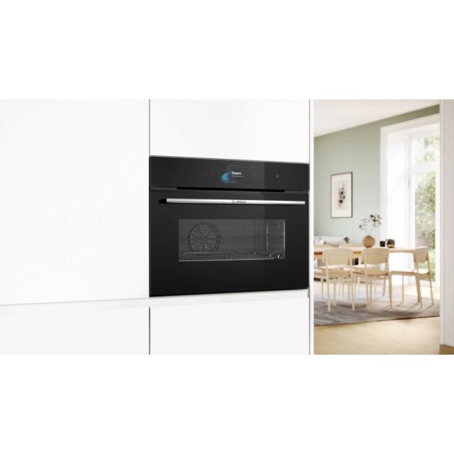 Bosch CSG7584B1 59.4cm Built-In Compact Steam Oven - Black