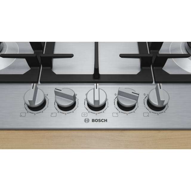 Bosch PCQ7A5I90 Stainless Steel 75cm Gas Hob