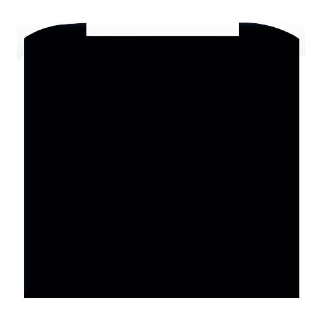 Cda ASG72CBL Curved Toughened Glass Splashback