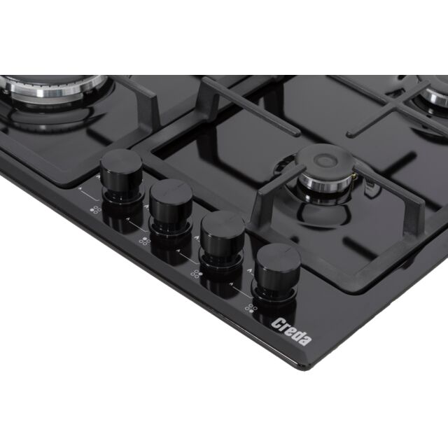 Creda C60GFCWBL 59cm Gas Hob - Black