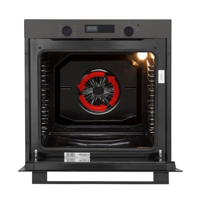Creda C80BISMFBX 59.5cm Built In Electric Single Oven - Black Inox