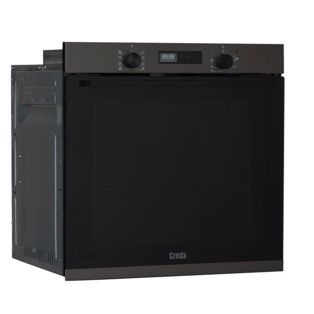 Creda C80BISMFBX 59.5cm Built In Electric Single Oven - Black Inox