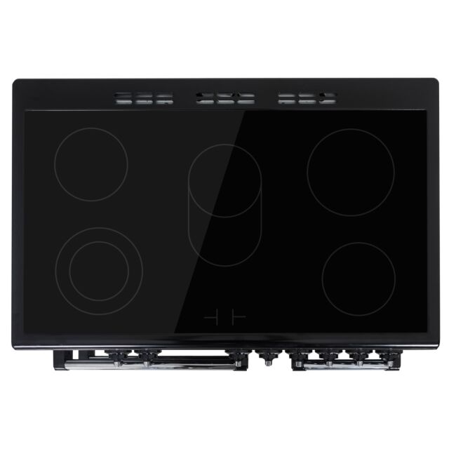 Creda C90RCCCBL 90cm Electric Rangecooker with Triple Oven and Electric Hob - Black