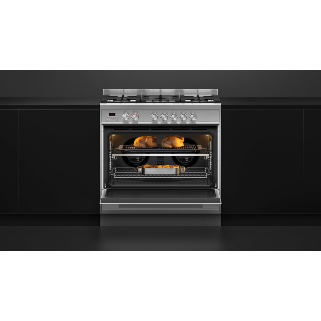 Fisher & Paykel 90cm Dual Fuel Cooker with 5 Burners