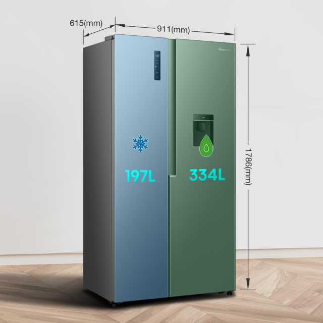Fridgemaster MS91558DES 541L 60/40 Silver Fridge Freezer