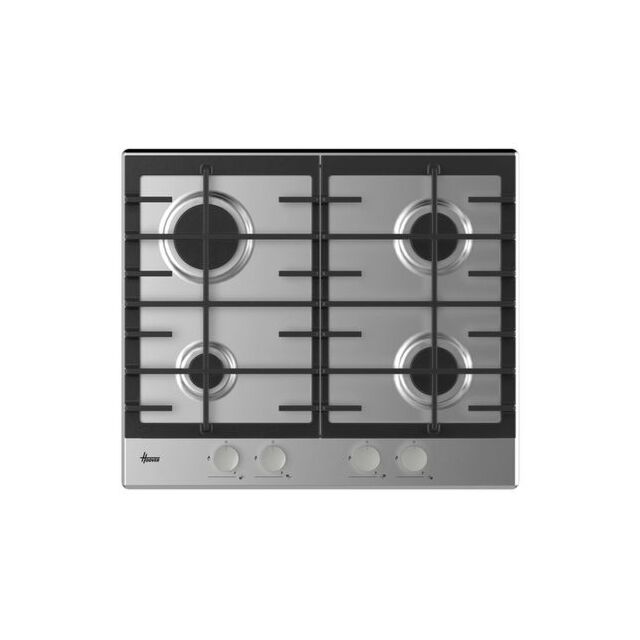 Hoover HHW6LK3X 60cm, 4 Burner, Side control, Wire supports, St. steel