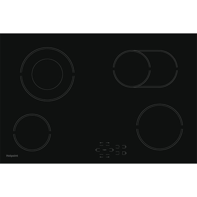 Hotpoint HR724BH 77cm Ceramic Hob - Black