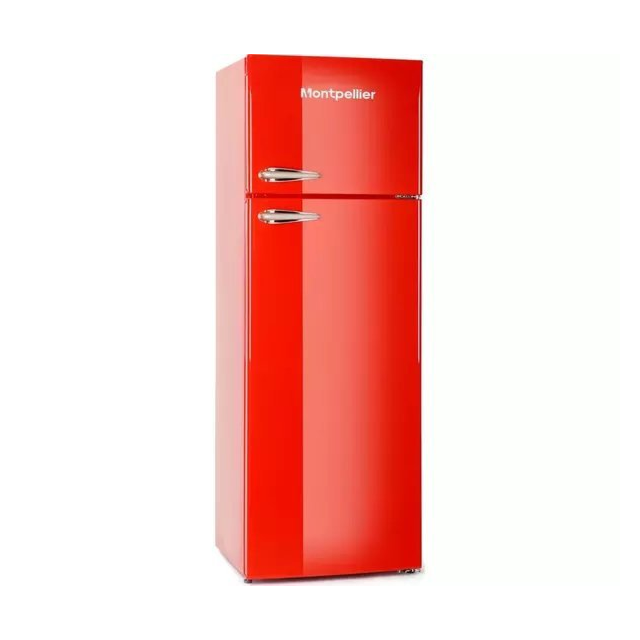 Montpellier MAB346R Retro MAB346R 60cm 80/20 Fridge Freezer - Red