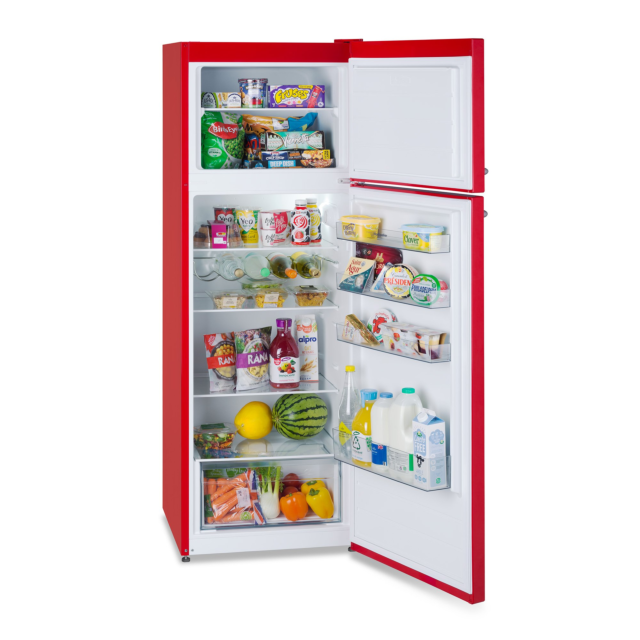 Montpellier MAB346R Retro MAB346R 60cm 80/20 Fridge Freezer - Red