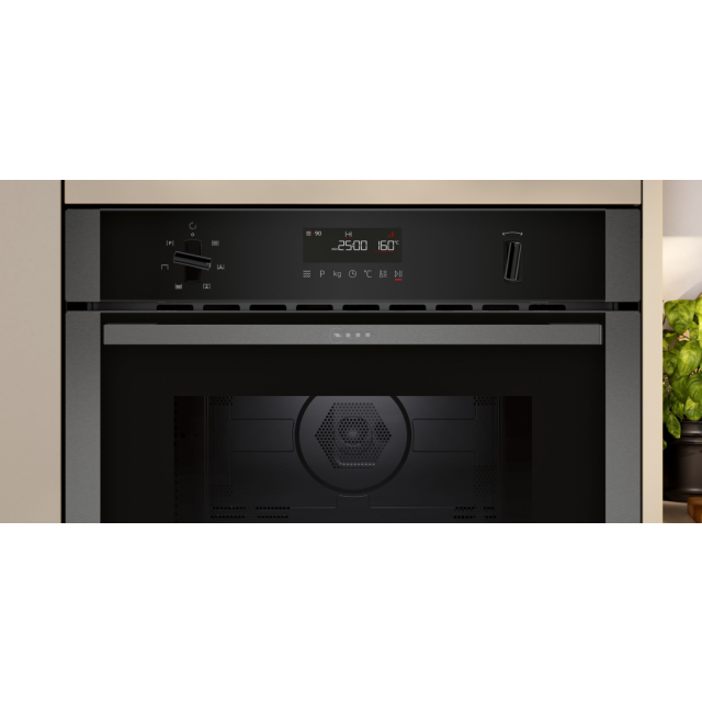 Neff C1AMG84G1B 44L Built-In Microwave Oven in Graphite Grey with Hotair Technology