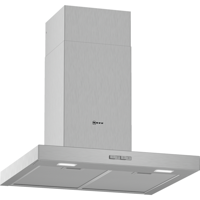 Neff D62BBC0N0B 60cm, Box Design, 3 speed, push buttons, LED lights. Optional CleanAir Standard Reci
