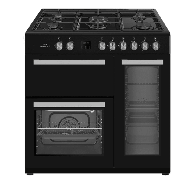 New World NW91DF3BL New World 90Cm Dual Fuel Cooker 