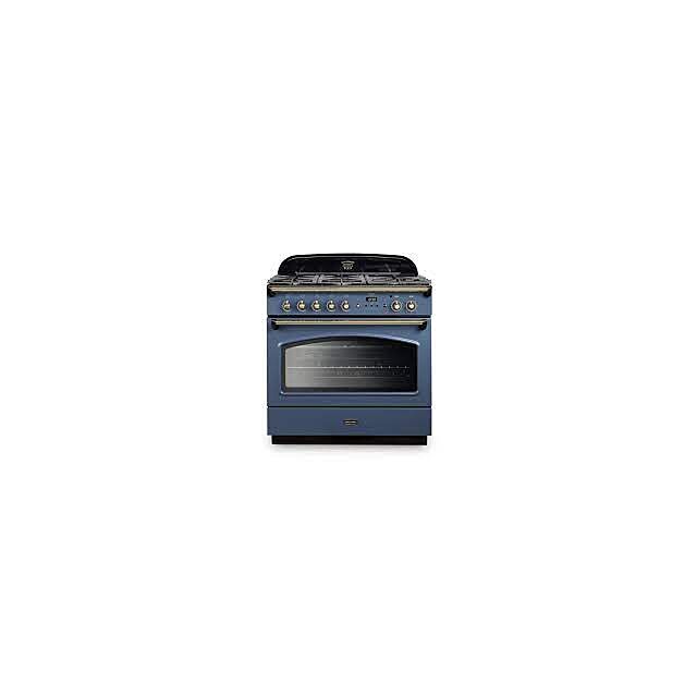 Rangemaster CLAS90FXDFFSB/B 128360 CLASSIC FX 90 DF STONE BLUE/BRASS GB/IE