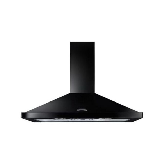 Rangemaster LEIHDC90BC 90CM Chimey Hood, Black Chrome, no rail