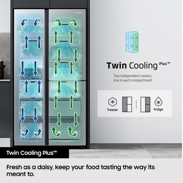 Samsung RS67A8811S9 91.2cm American Style Fridge Freezer with SpaceMax Technology - Stainless Steel
