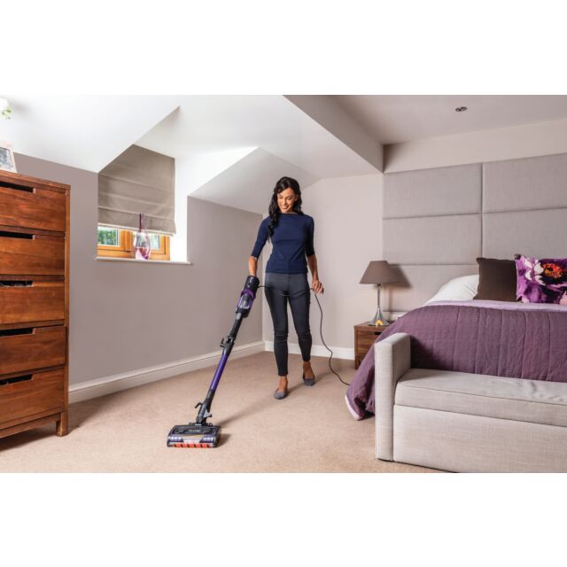 Shark HZ500UK Anti Hair Wrap Corded Stick Vacuum Cleaner with Flexology - Purple