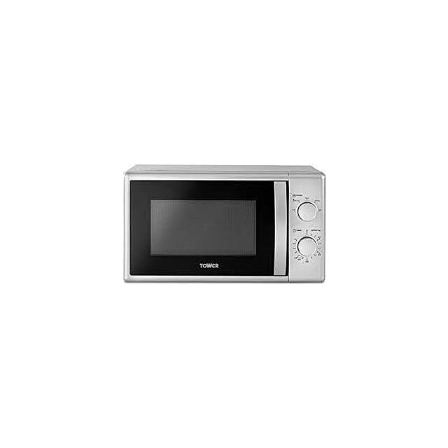 Tower T24034-SIL 20L 700W Manual Microwave Silver 