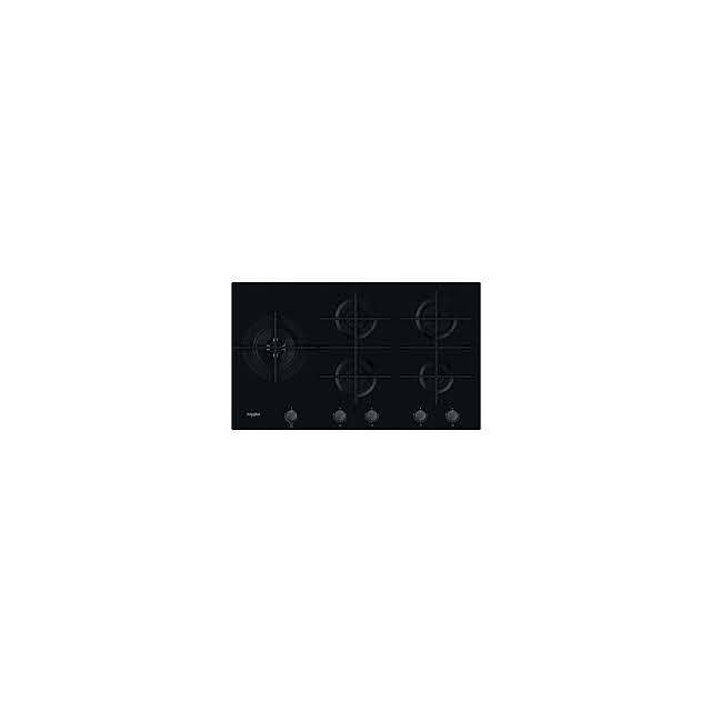 Whirlpool GOWL 958/NB Gas On Glass Hob 5 Burners 90Cm - Black